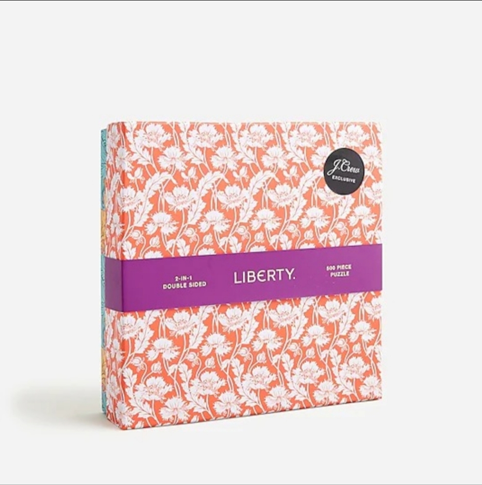 J.Crew Two-sided 500 piece puzzle in Liberty® print RED/BLUE BNWT RETIRED!